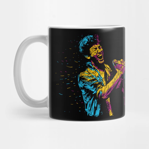 Singer Man Colorful Abstract by Mako Design 